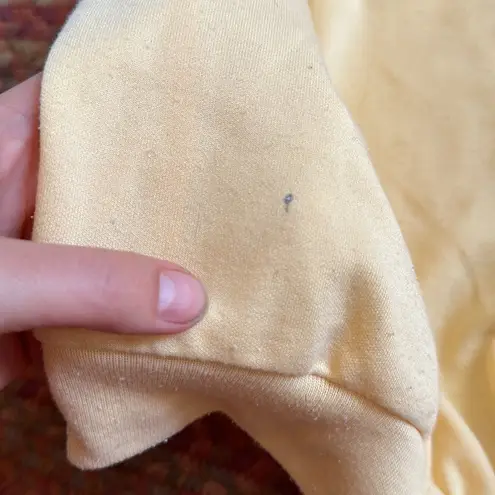 VINTAGE PASTEL YELLOW PREPPY COUNTRY CLUB COLLARED SWEATER TOP Size M