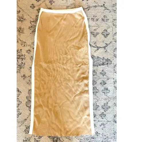 Significant Other Taylor Skirt Significant Other Fawn Beige High Waist Midi White Size 6