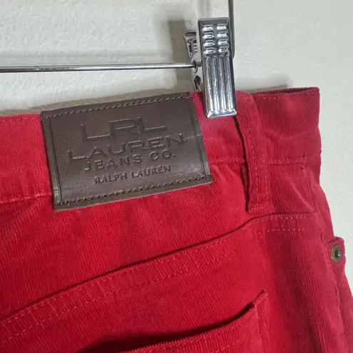 Lauren Jeans Co Ralph Lauren Pants Womens 12P Red Classic Straight Corduroy