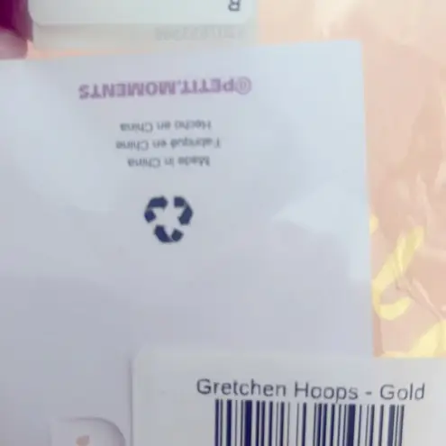 Petit Moments Gretchen gold hoop earrings NWT revolve purchased