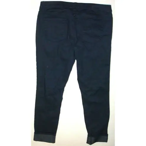 prAna New NWT Womens 14 32 Kara Jeans Skinny Dark Blue Cuff Long Stretch Organic