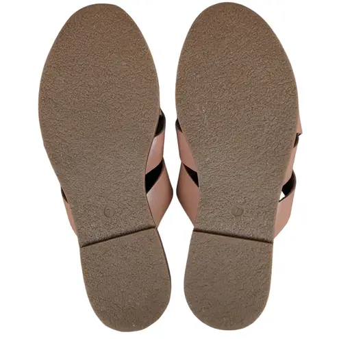 Madewell  The Boardwalk Sandals Woven Leather Slides Antique Coral Tan 7