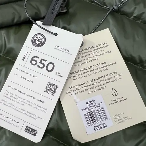 Alpine Design NWT - Women's Midweight Down Jacket - Size XS