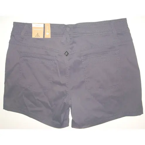 prAna Womens 0 New NWT Gray Hike Shorts Pockets Trail Organic Olivia 7" UPF 50+