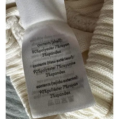 We Wore What New Women's Tie Halter Bra Top Wide Rib Ivory Summertime XS