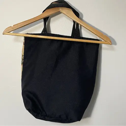 Equestrian Tapestry Tote Handbag Black