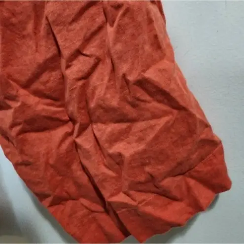 Soft Surroundings Jumpsuit Women Large Coral Linen Raissa Crop Wide Leg Flawed