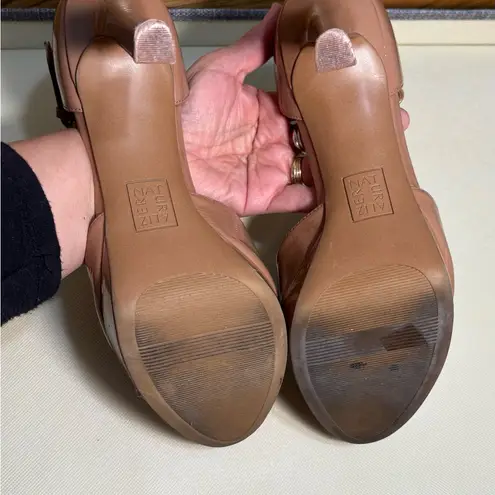 Naturalizer NWT Chrissy platform stiletto heels with ankle strap taupe shoes