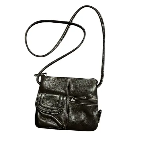 Tignanello Brown Leather Crossbody Bag