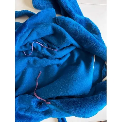 70s VTG Montgomery Ward Electric Blue Plush Shag Robe Cozy Retro Unisex Size undefined