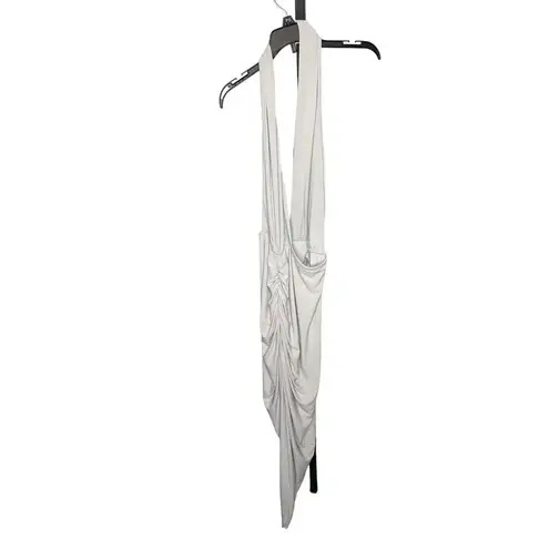 Norma Kamali Cross Halter Side Drape Gown