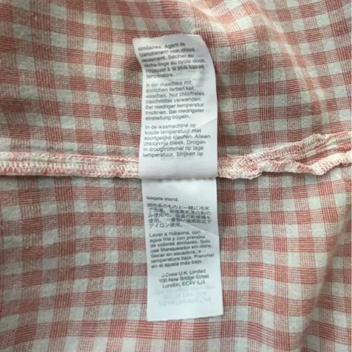 Madewell  Gingham Check Bedtime Pajama Top, 100% Cotton, Short Sleeves, Size XS