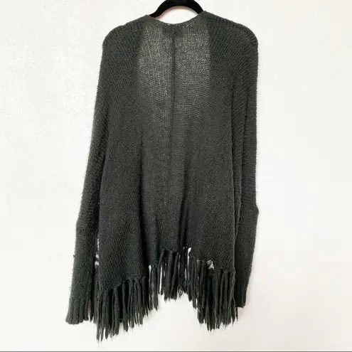 Wooden Ships Nola Fringe Cardigan Green Size Small