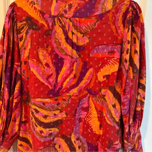 Farm Rio Banana Juice Collared Orange Red & Pink Mini | M