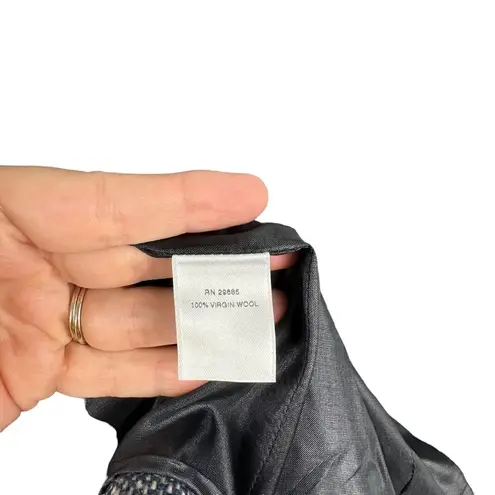 Pendleton Sz S NWT Women's Gray Blue Open Front Long Sleeve Wool Blazer