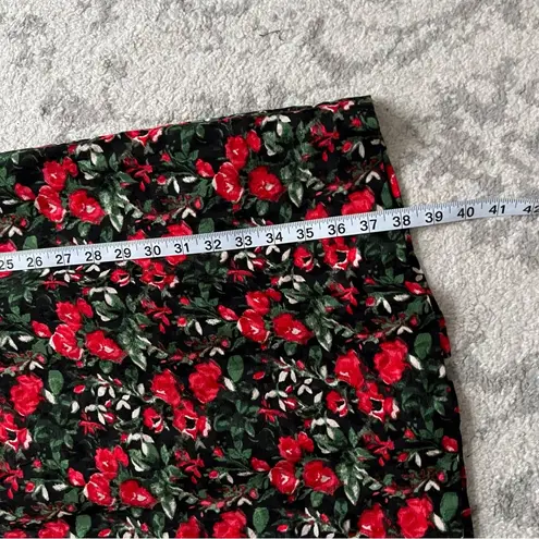 Club Monaco Red Rose Floral Velvet One Sleeve Sheath Dress Fancy Party Women’s 0