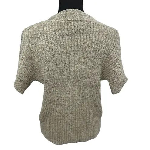 Current Air Los Angeles Womens Size Small Cable Knit Sweater Shirt Short Sleeve