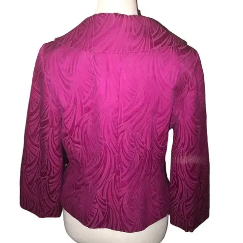 CHAUS FUCHSIA FIGURE FLATTERING BLAZER SIZE 8 Pink