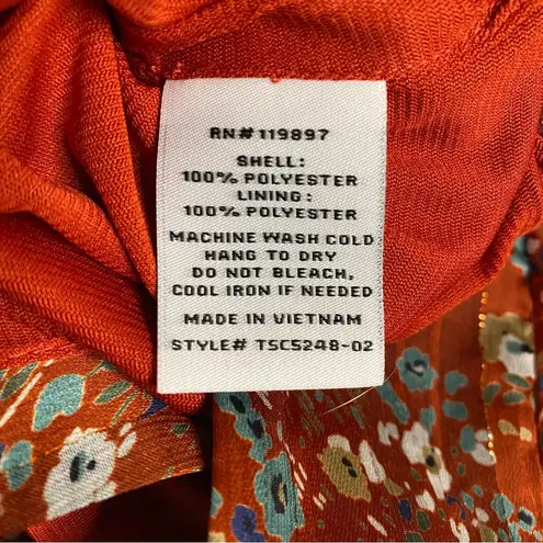 Collective Concepts Women's Rust Floral Blouse