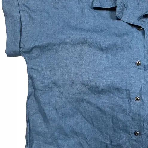 NWOT American Giant Women’s Blue Linen Button