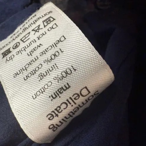 Something Navy Floral Cutout Sleeveless A-Line Midi Dress Size Small