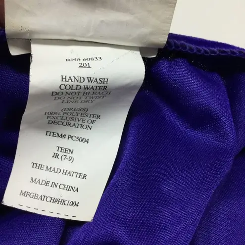 A.L.C. in Wonderland Mad Hatter Dress Halloween Costume Womens Teen Jr Size 7-9