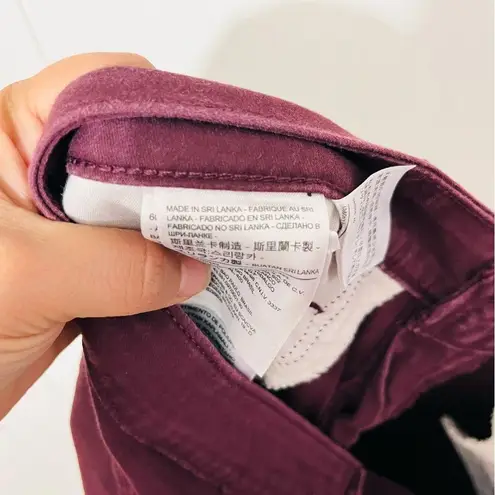 Levi's  535 Super Skinny Maroon Faux Leather Front Denim Pants Size 31