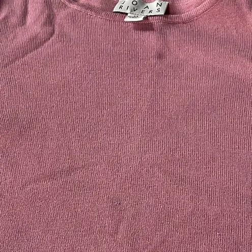 Joan Rivers XS top & vest oversized two piece set Purple