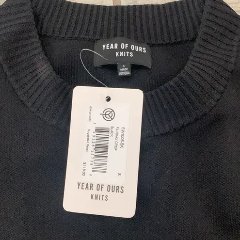 Year Of Ours knits Fairfax crop in black