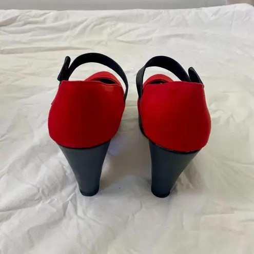 Retro Stage Black Red Bow Platform Whimsygoth Lolita Mary Jane Heels US 11.5