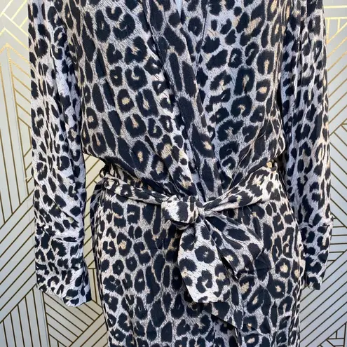 ALLSAINTS  Esme Leopard Printed Long Sleeve Kimono