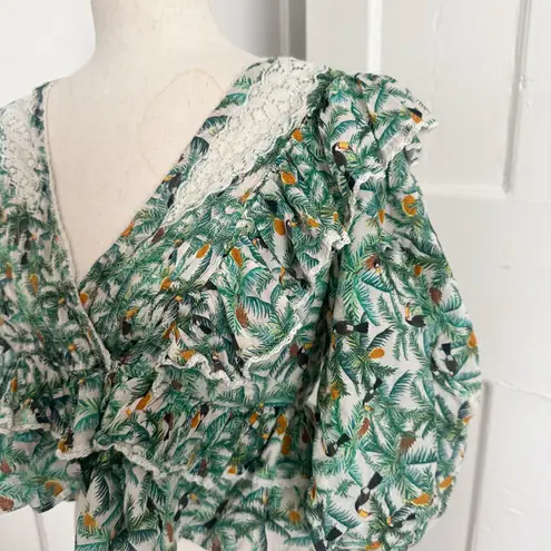 Farm Rio Toucan Tropical Print Top