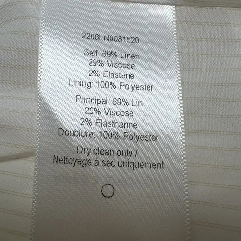 Veronica Beard Off White Single Breasted Front Dickey Jacket Size 4 Linen Blend - Image 5