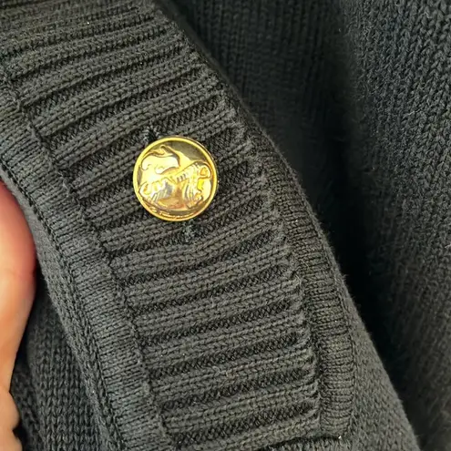 Salvatore Ferragamo Vintage Cotton Short Sleeve Gold Button Up Knit Dress