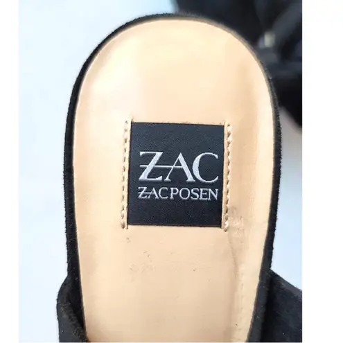 Zac Posen Zac  Nathalie Mule Black Suede Sandals 5.5 NWOB