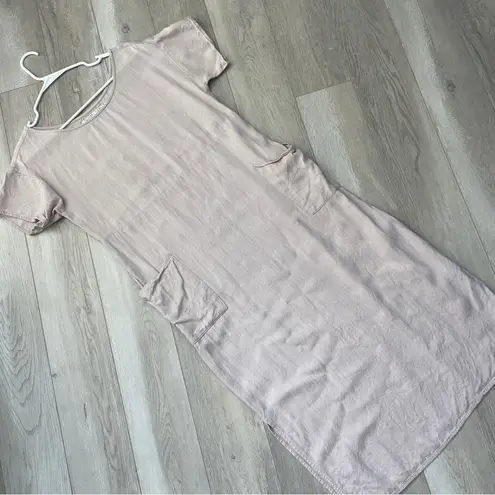 Christy Dawn Dress linen seaton shirt midi womens Pink (xsmall small) minimalist
