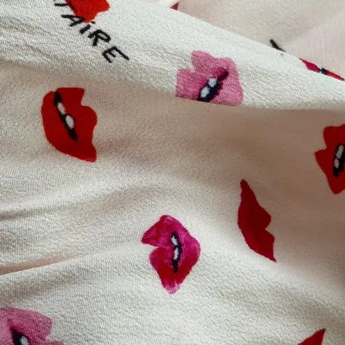 Zadig & Voltaire Refla Lip Print Crepe Mini Dress Size Medium