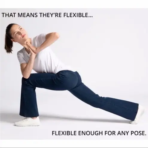 Betabrand Yoga Denim Bootleg with 2-Pockets at back