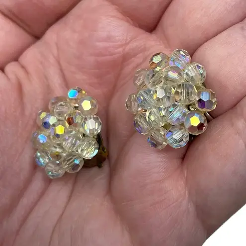 Vintage Signed Italy AB Aurora Borealis Clip On Earrings Multiple