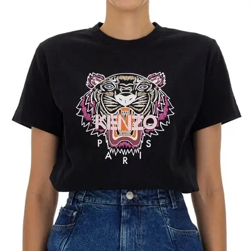 Head Kenzo Paris Tiger Short Sleeved Crewneck T-
Shirt Black Pink