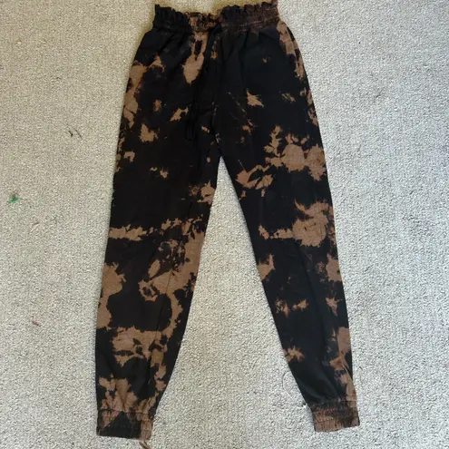 No Bo Tie Dye Black Sweatpants