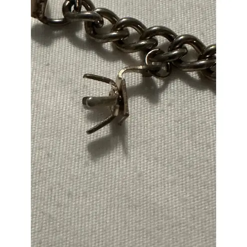 Vintage Charm Bracelet Silver Tone Novelty Charms My Diary Chair Scissors