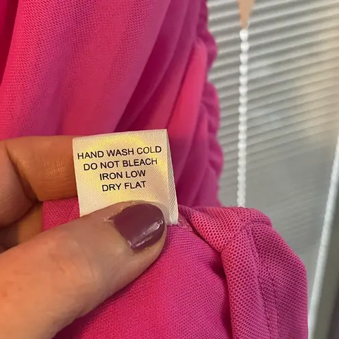 Blashe Los Angeles Pink Ruched Tie Front Spaghetti Strap Formal dress NWT