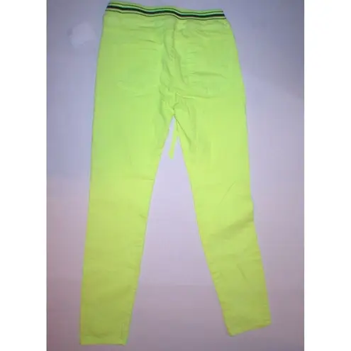 Splendid New Womens USA  Beachwood Skinny Jeans Pants S Neon Yellow Highlighter