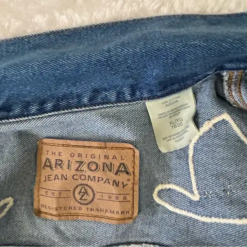 Arizona Jeans Arizona Jean company XL cowboy southwest embroidered jean jacket