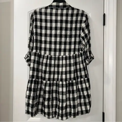 Lovestitch  Black/White Plaid Tunic/Dress Women’s Medium