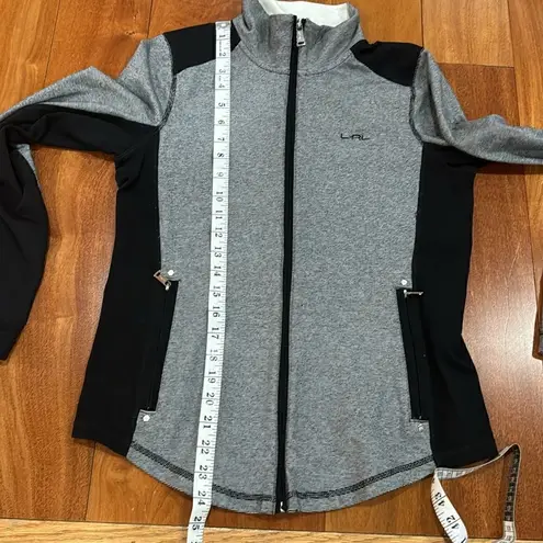 Ralph Lauren LRL  Active Women’s Black White Stripe Long Sleeves Jacket size M