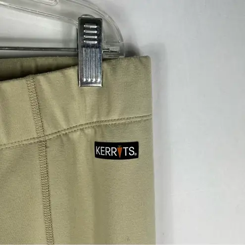 Kerrits Equestrian Performance Suede Patch Knee Beige Khaki Performance Tights L
