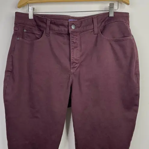 NYDJ Not Your Daughters Jeans Alina Burgundy Leggings Pants Skinny Plus 16W 16