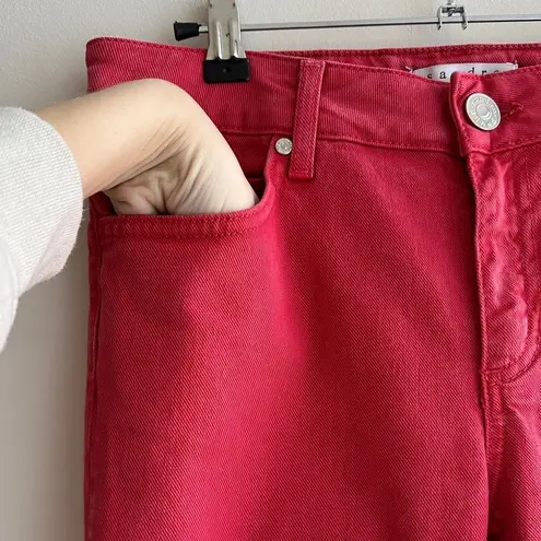 Sandro Paris Cropped Red Denim Jeans, Size 38 (EU) / Size 8 (US)